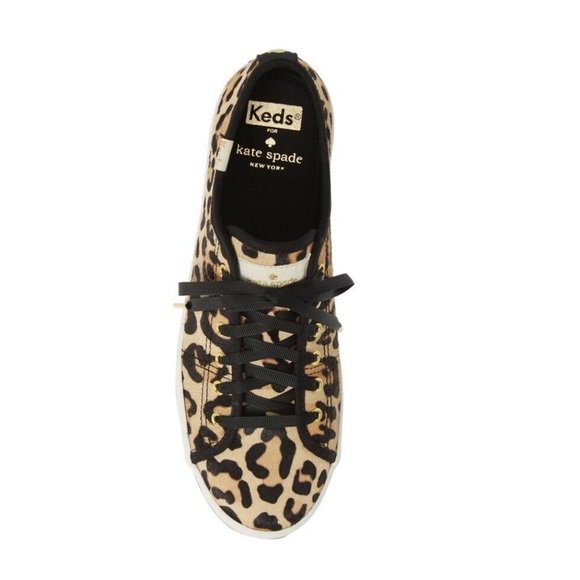NIB KEDS® X KATE SPADE NEW YORK Kickstart Genuine Calf Hair Sneaker - Picture 3 of 6